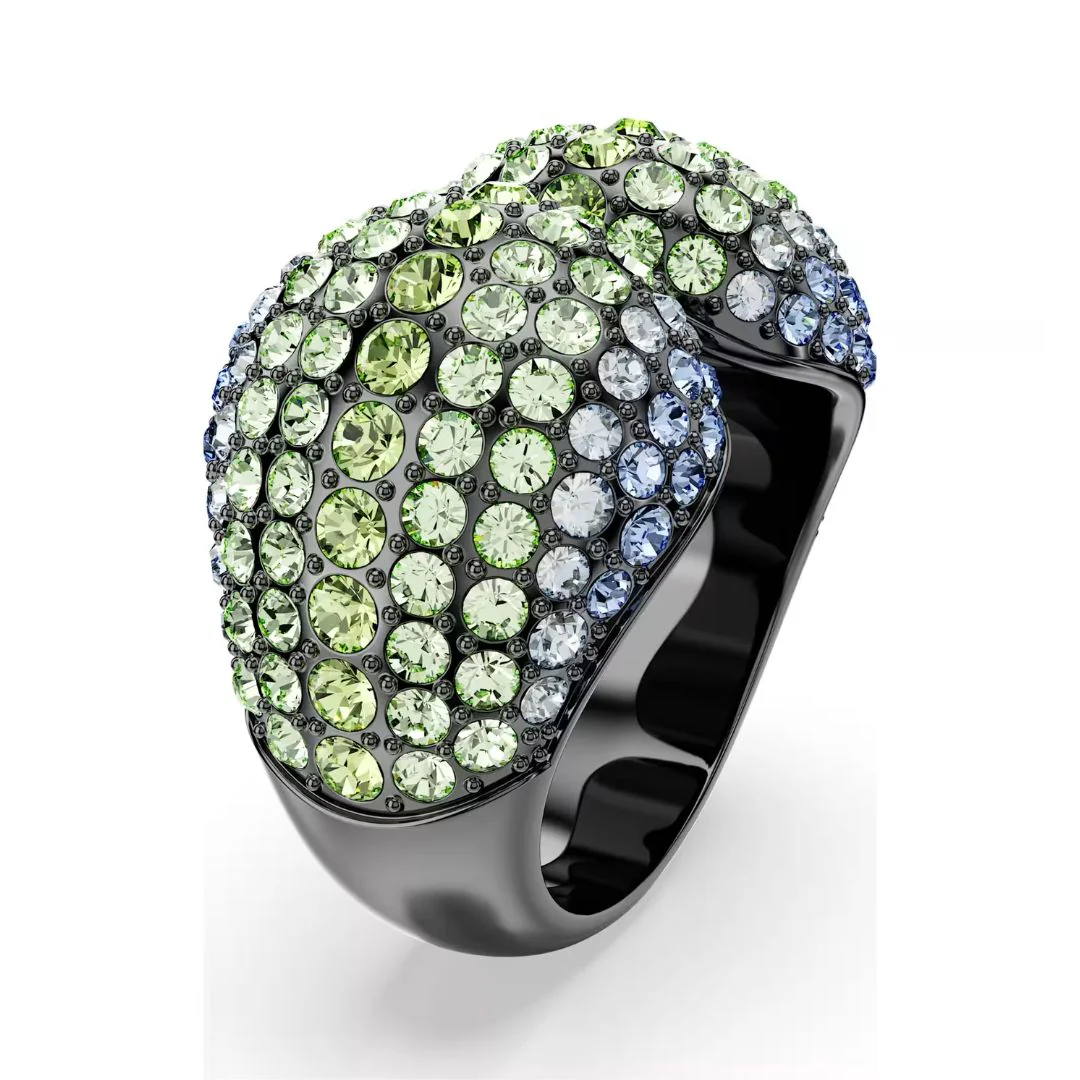Swarovski Sublima sormus, tumma metalli ja eri väriset kristallit - Image 2