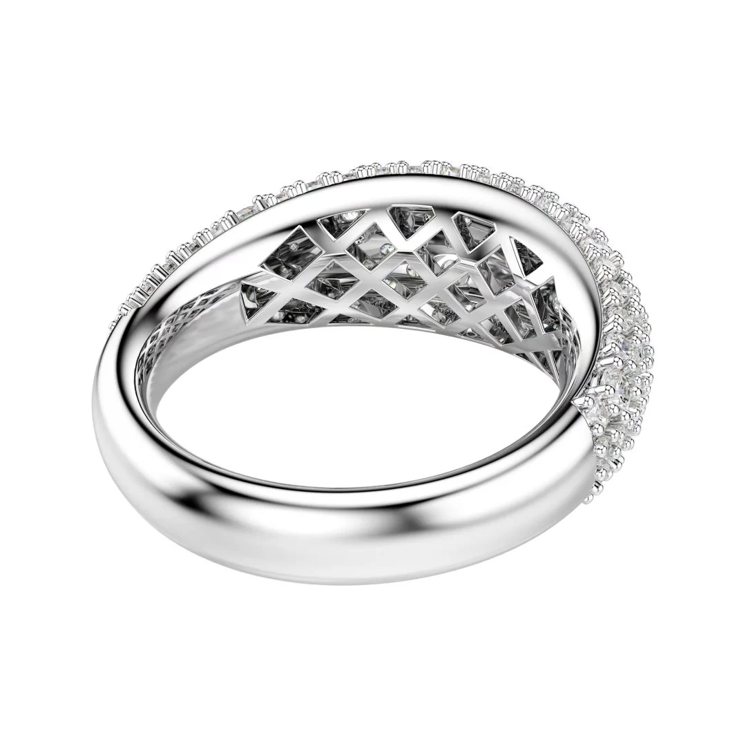 Swarovski Sublima sormus, vaalea metalli ja kirkkaat kristallit - Image 3