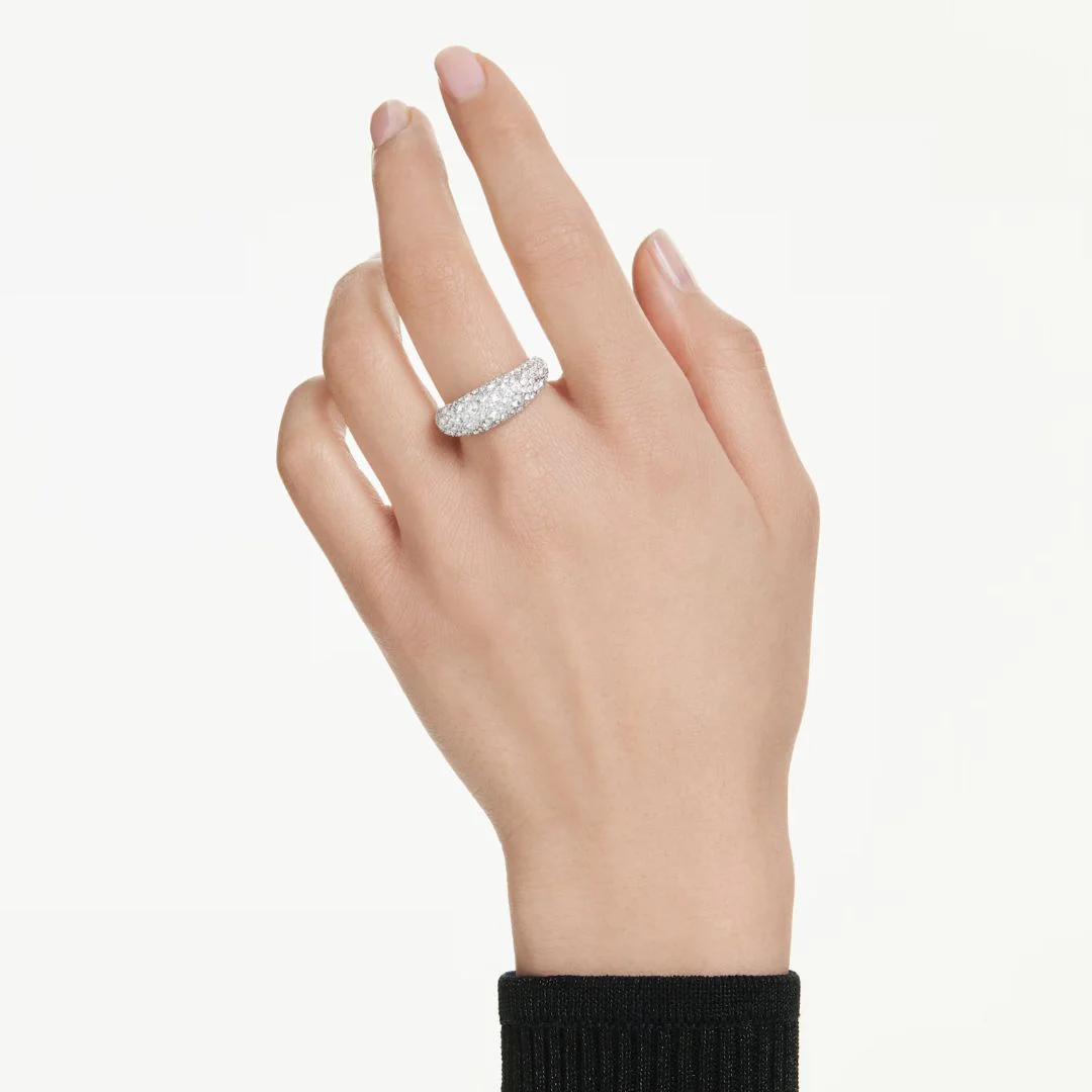 Swarovski Sublima sormus, vaalea metalli ja kirkkaat kristallit - Image 4