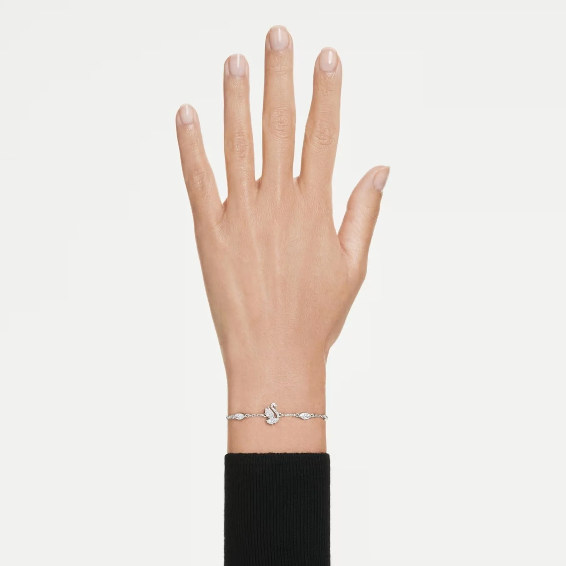 Swarovski Swan rannekoru, vaalea metalli ja kirkkaat zirkonit, 5758682 - Image 5