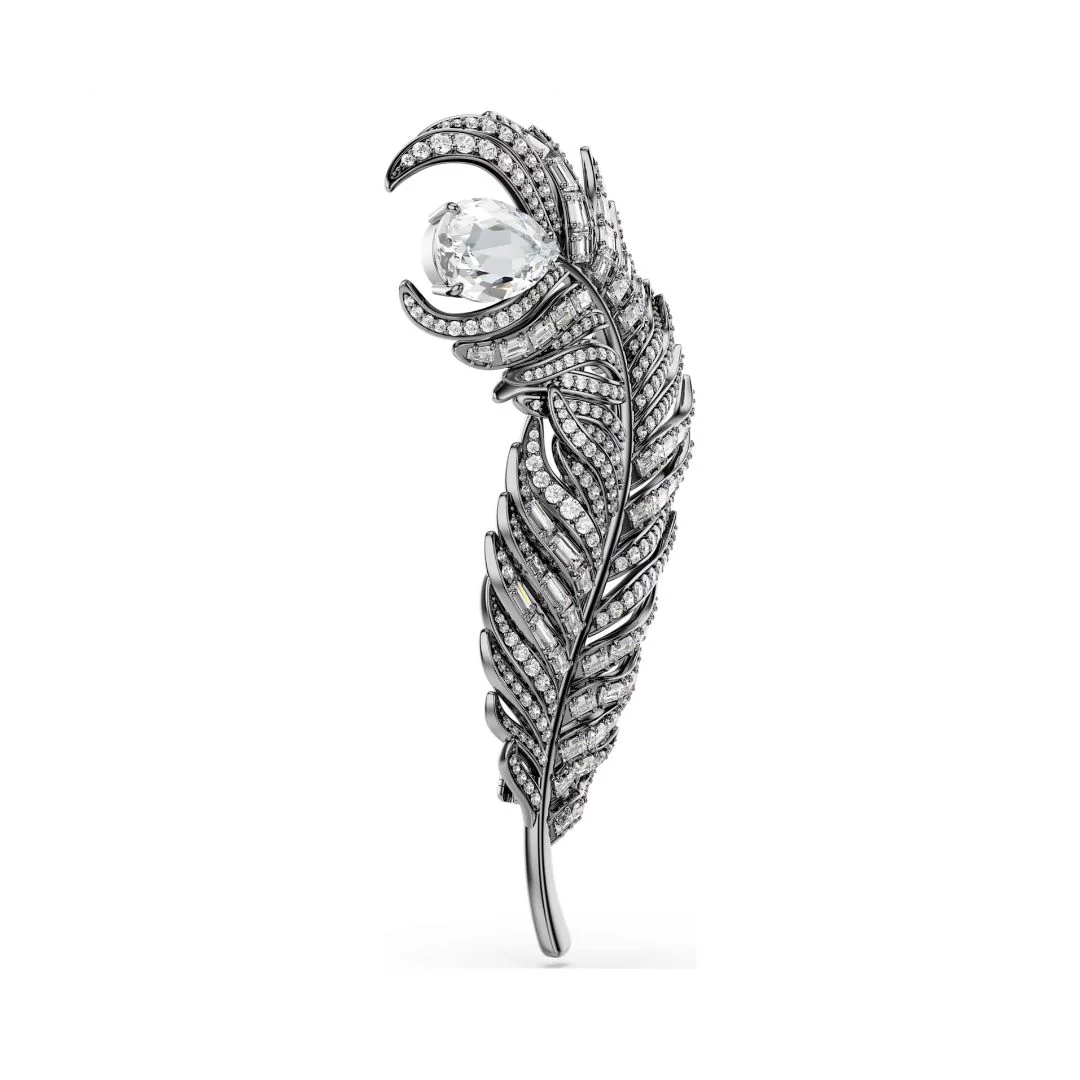 Swarovski Swan rintakoru, tumma metalli ja kirkkaat kristallit 5741558 - Image 3