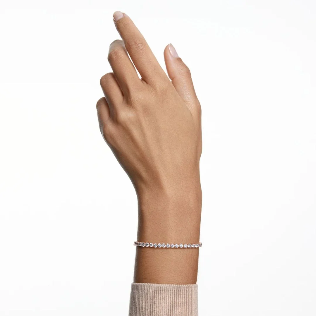 Swarovski Tennis Deluxe kristallirannekoru, ruusukullanvärinen - Image 3
