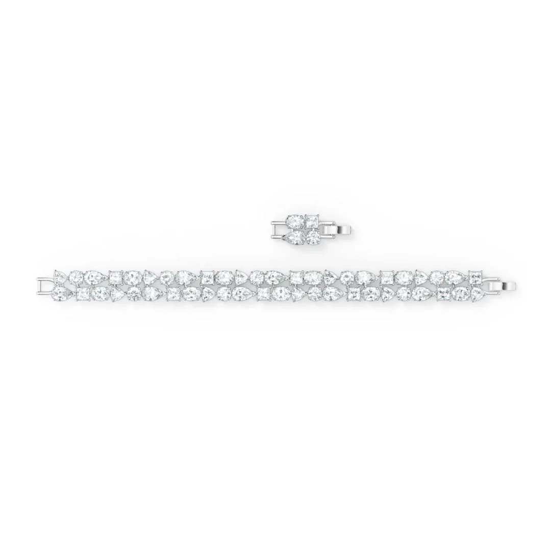 Swarovski Tennis Deluxe kristallirannekoru, vaalea - Image 2