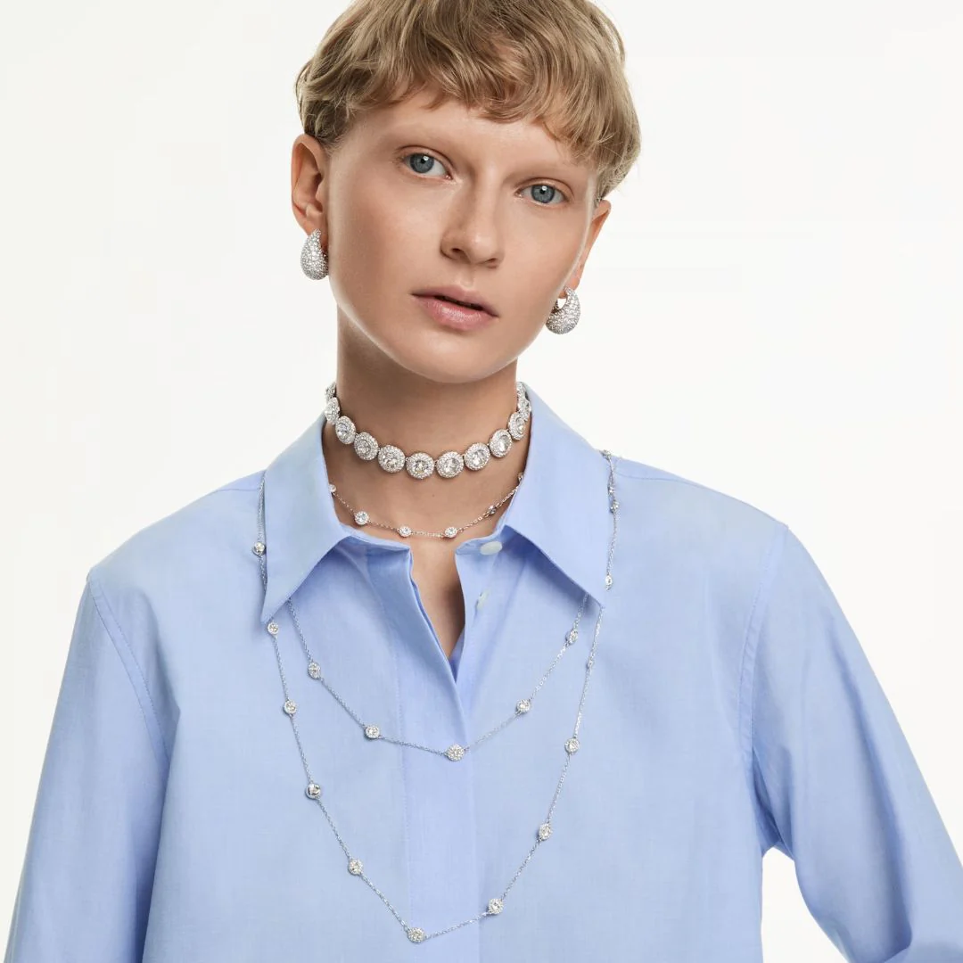 Swarovski Una Angelic choker kaulakoru, vaalea metalli ja kirkkaat kristallit, 5733194 - Image 4