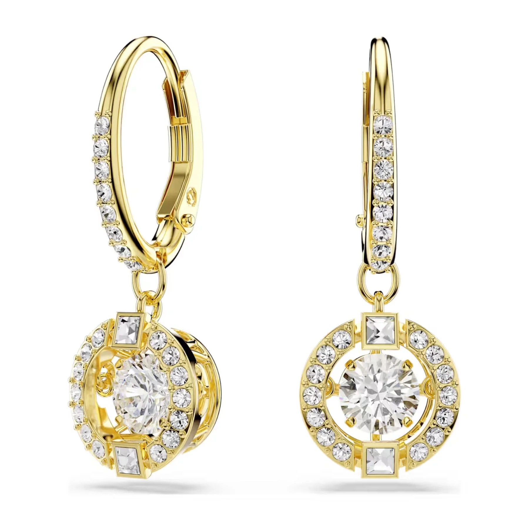 Swarovski Una Angelic korvakorut, keltakullattu ja kirkkaat kristallit, 5758095 - Image 2