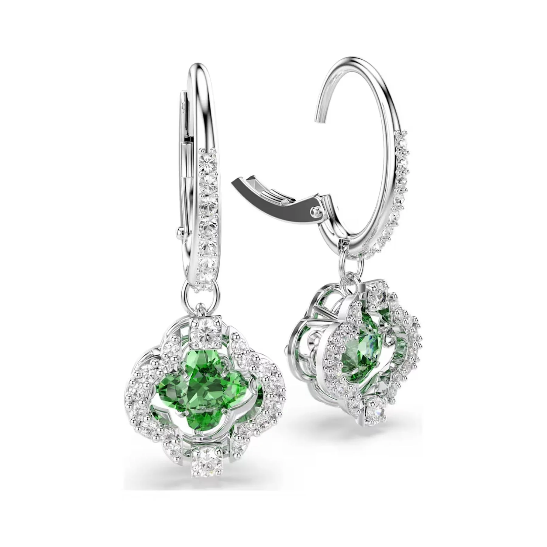 Swarovski Una Angelic korvakorut, vaalea metalli ja vihreä zirkonia, 5758001 - Image 2
