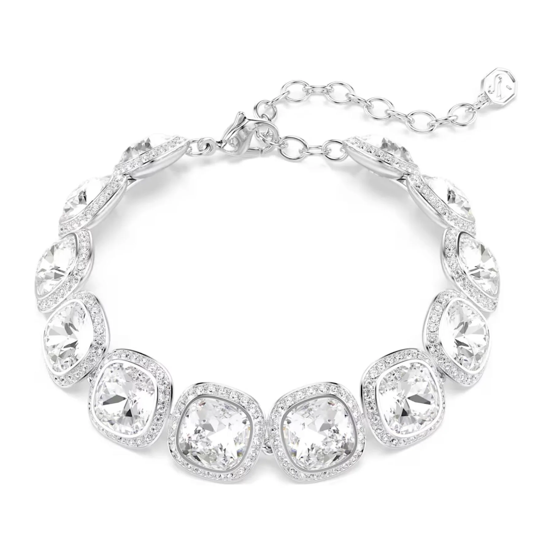 Swarovski Una Angelic rannekoru, vaalea metalli ja kirkkaat kristallit, 5751558