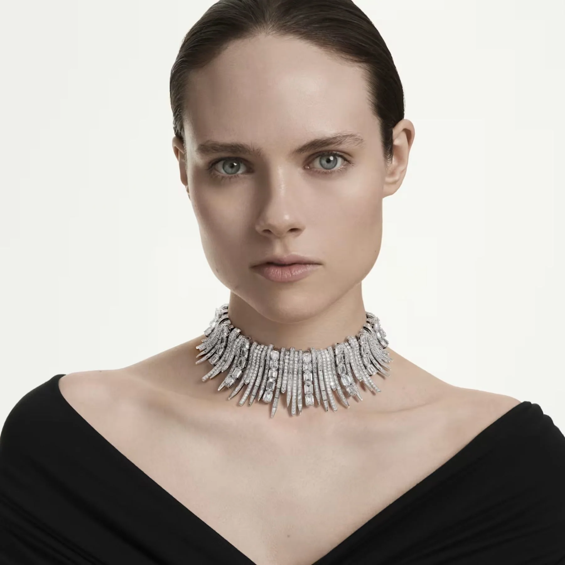 Swarovski Vienna choker kaulakoru, vaalea metalli, kirkkaat kristallit ja zirkonit, 5754021 - Image 2