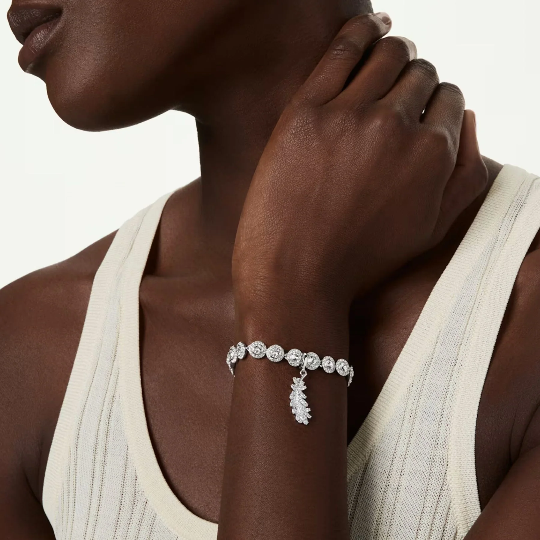 Swarovski Vienna hela, vaalea metalli ja kirkkaat zirkonit, 5757739 - Image 2