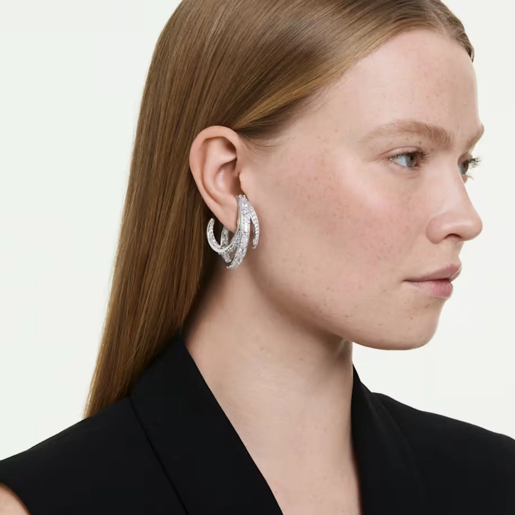Swarovski Vienna klipsikorvakorut, vaalea metalli ja kirkkaat zirkonit, 5756046 - Image 4