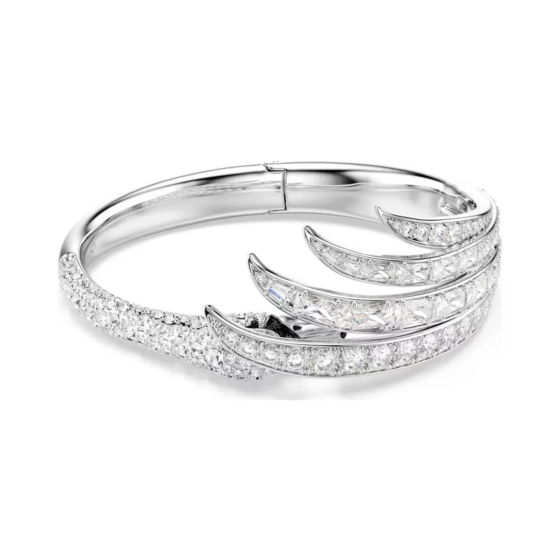 Swarovski Vienna rannerengas, vaalea metalli, kirkkaat zirkoniat ja kristallit, 5749066