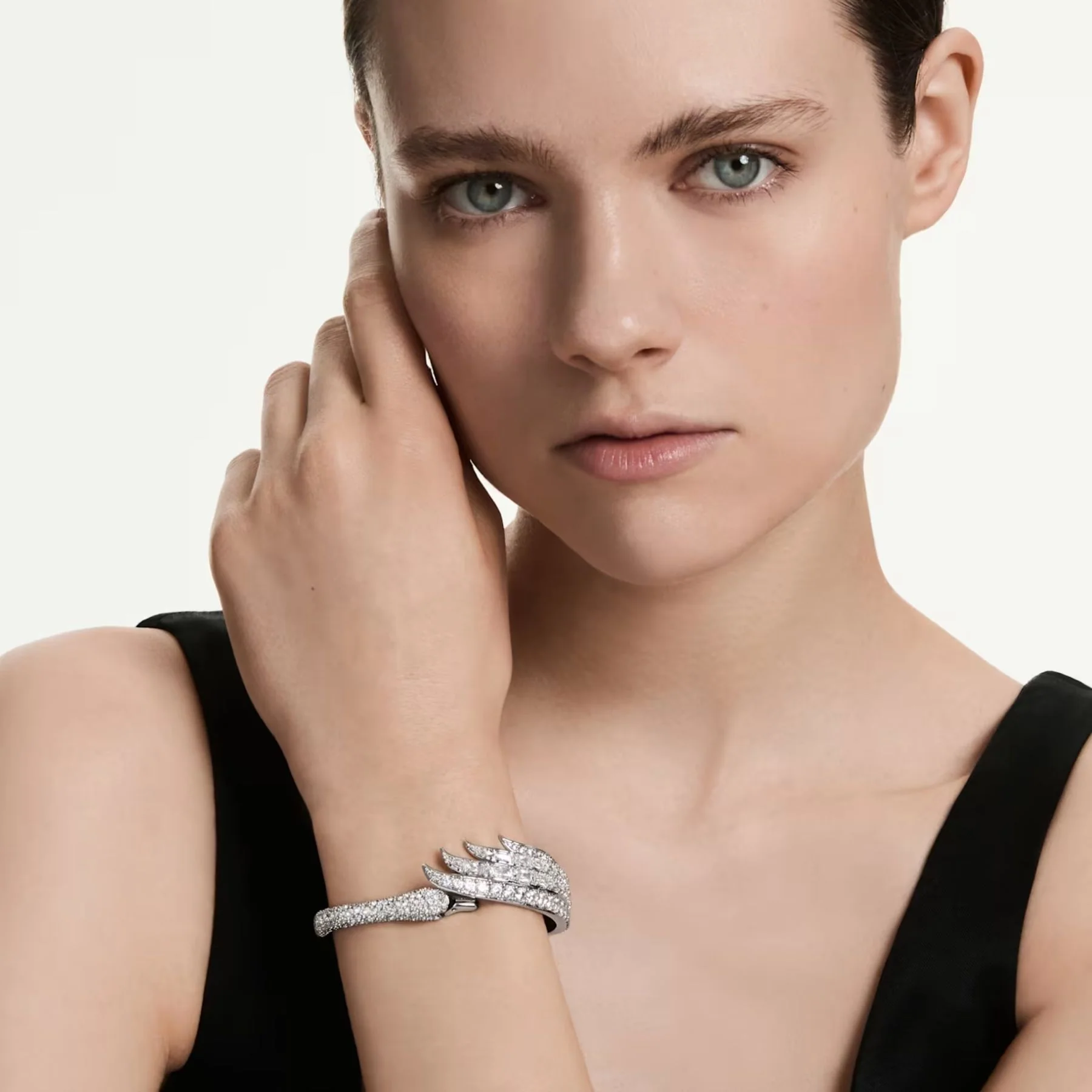Swarovski Vienna rannerengas, vaalea metalli, kirkkaat zirkoniat ja kristallit, 5749066 - Image 5