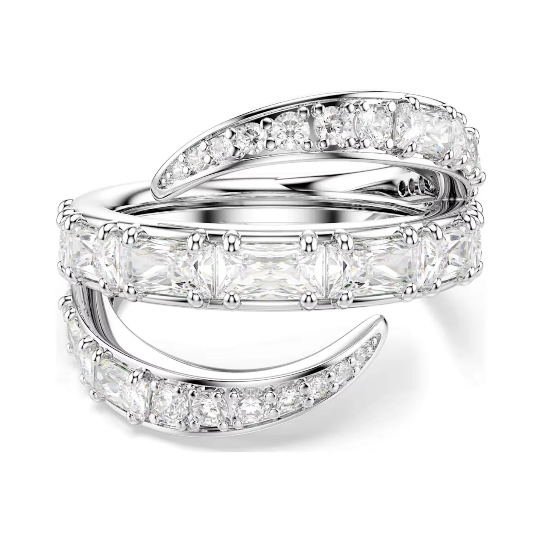 Swarovski Vienna sormus, vaalea metalli ja kirkkaat zirkonit, 5762204 - Image 2