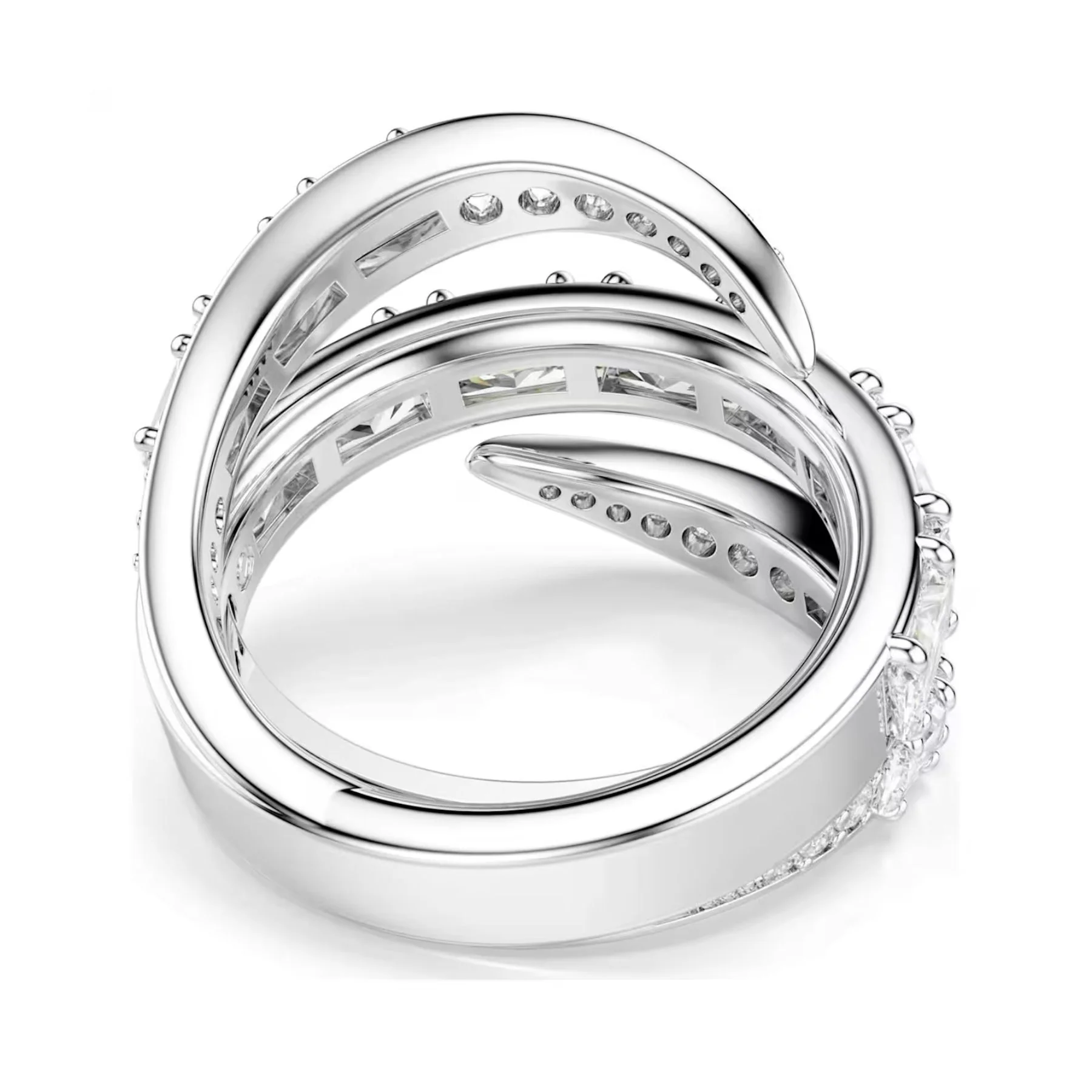 Swarovski Vienna sormus, vaalea metalli ja kirkkaat zirkonit, 5762204 - Image 4