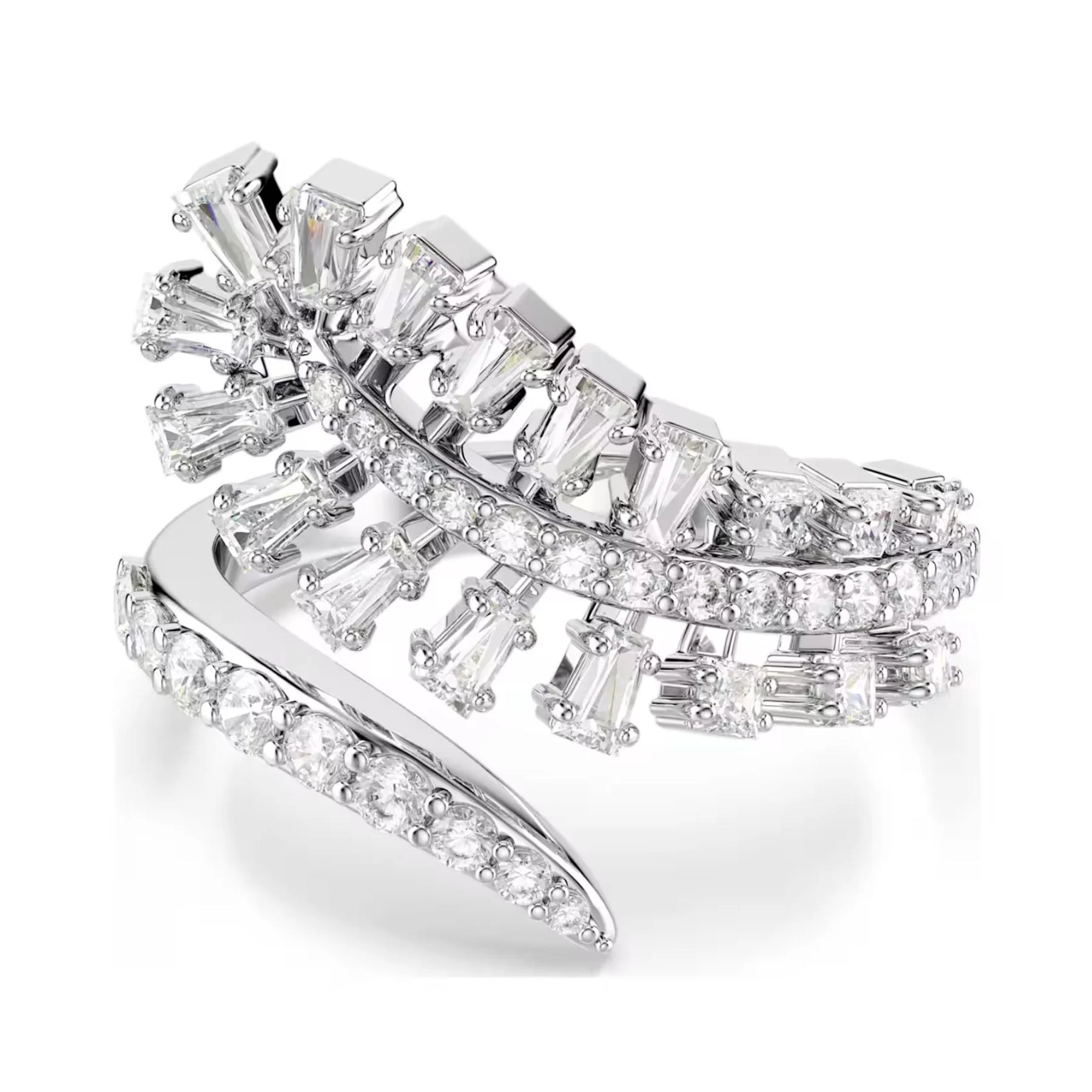 Swarovski Vienna sormus, vaalea metalli ja kirkkaat zirkoniat, 5757835 - Image 2
