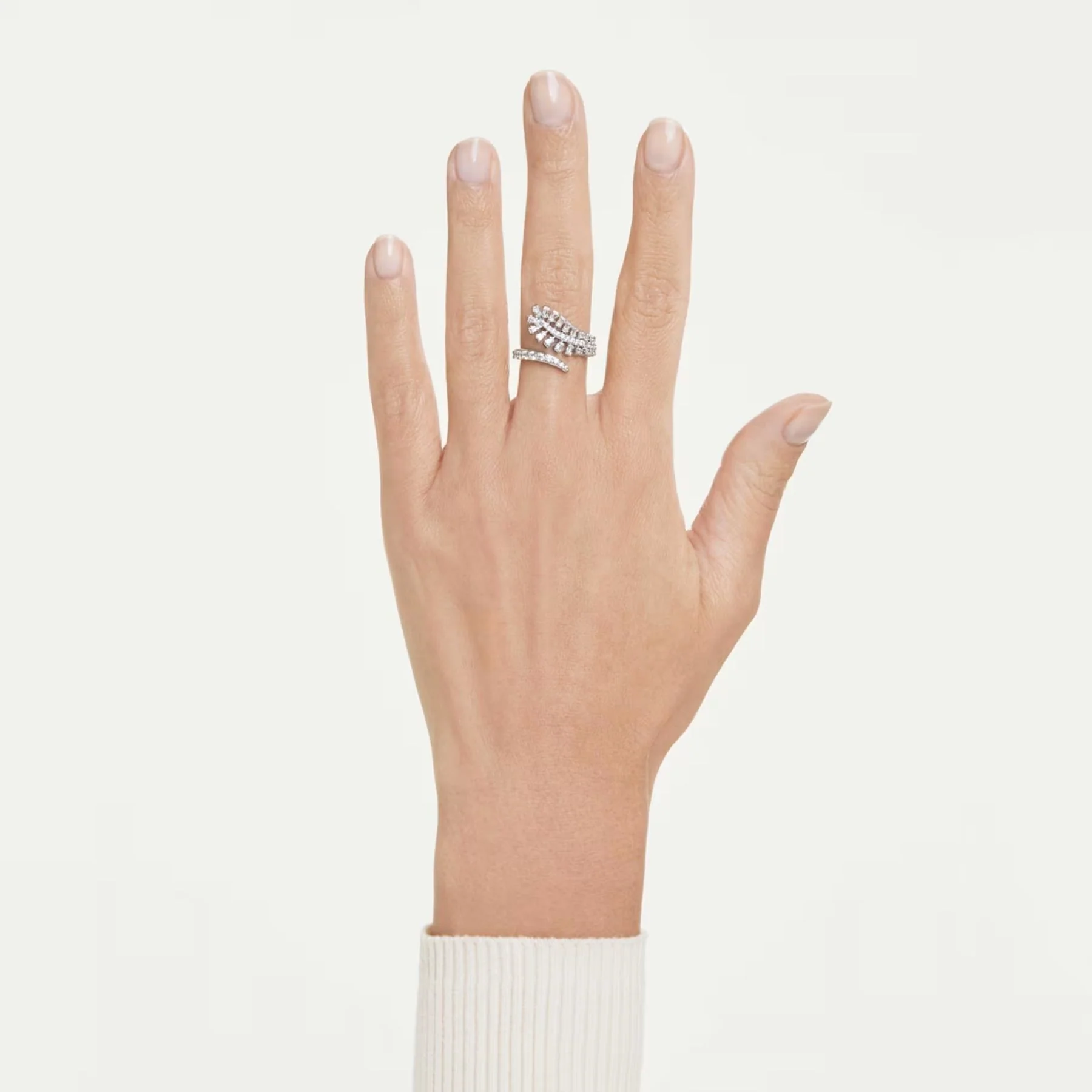 Swarovski Vienna sormus, vaalea metalli ja kirkkaat zirkoniat, 5757835 - Image 5