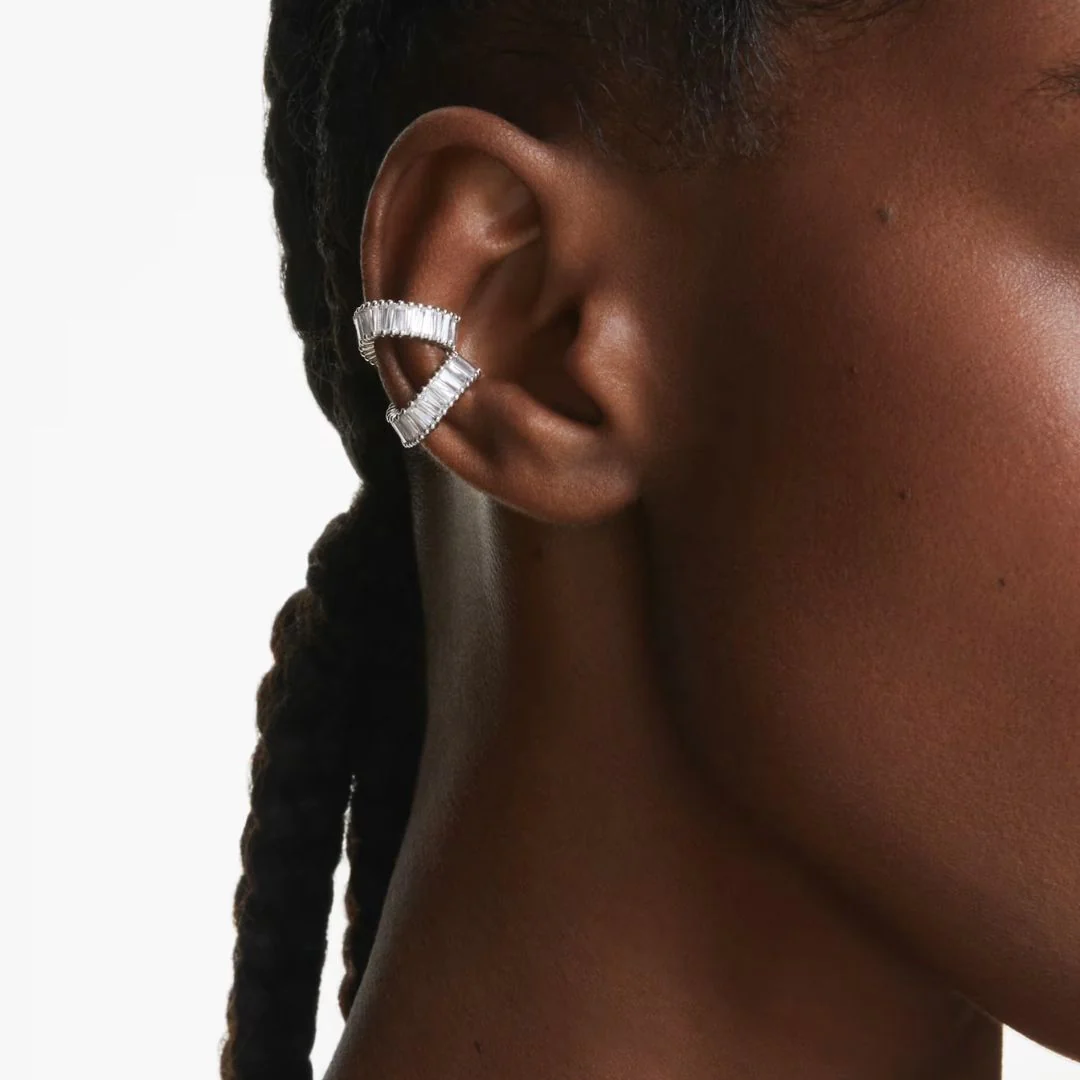 Swarovski x Ariana Grande ear cuff korvakorut, vaalea metalli ja kirkkaat kristallit 5720872 - Image 3