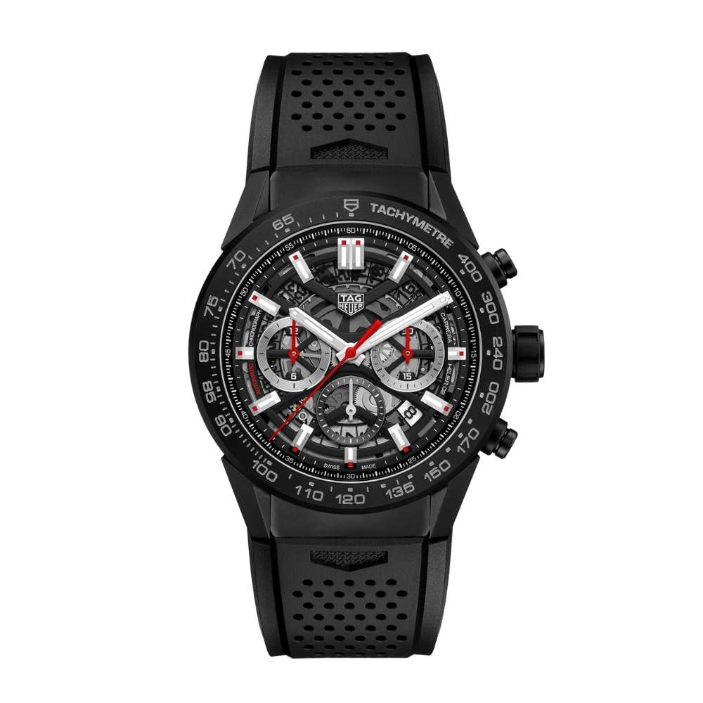 TAG Heuer Carrera Calibre 02 Automatic Chronograph, miesten rannekello CBG2A90.FT6173
