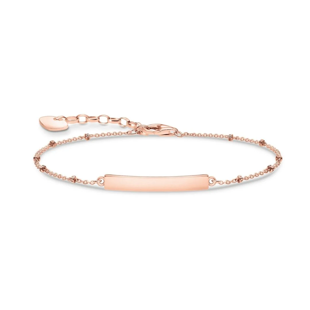 Thomas Sabo Classic Dots rannekoru, ruusukullattua hopeaa, A1975-415-40