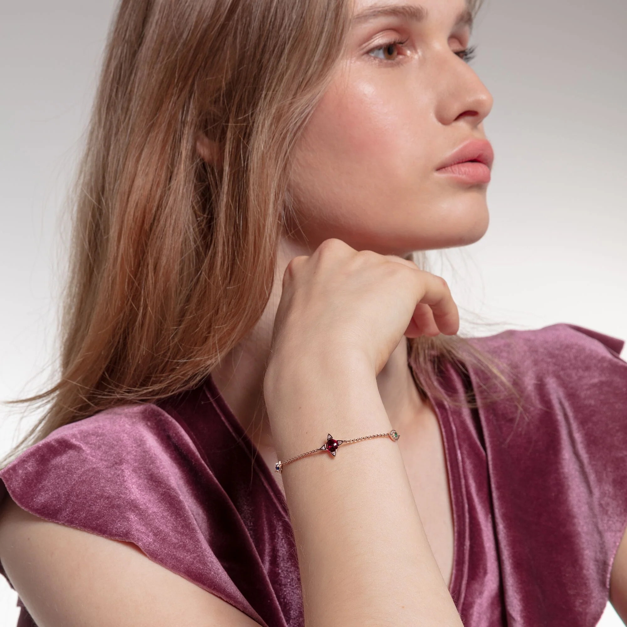 Thomas Sabo Lucky Charms rannekoru, ruusukulta - Image 2