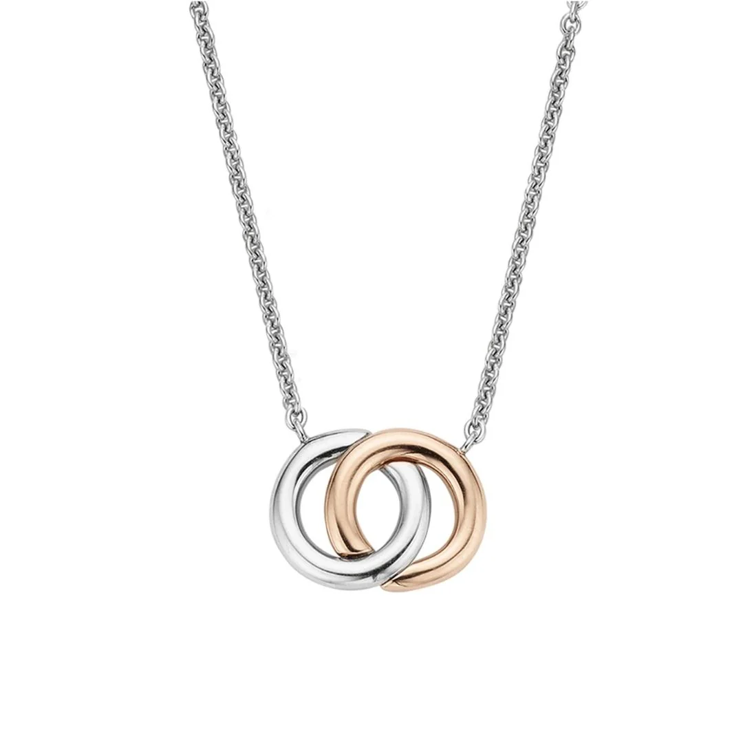 TI SENTO kaulakoru, hopeaa ja ruusukullattua hopeaa, 3822SR
