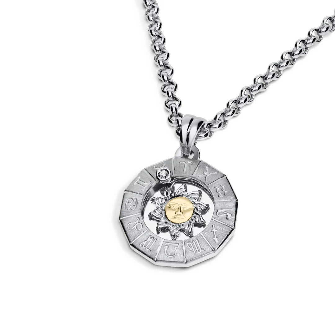 Timanttiriipus, aurinko-horoskooppi 0,02ct, keskikoko, valkokulta - Image 2