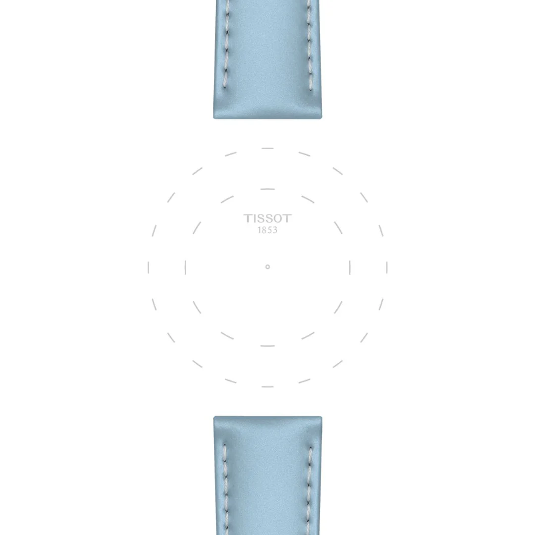 Tissot ranneke, 18 mm, vaaleansinistä nahkaa, T852048148 - Image 2
