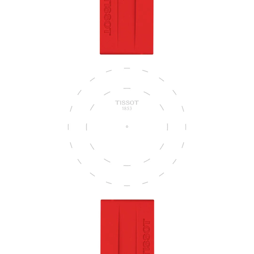 Tissot ranneke, 22 mm, punainen silikoni, T852047920 - Image 3