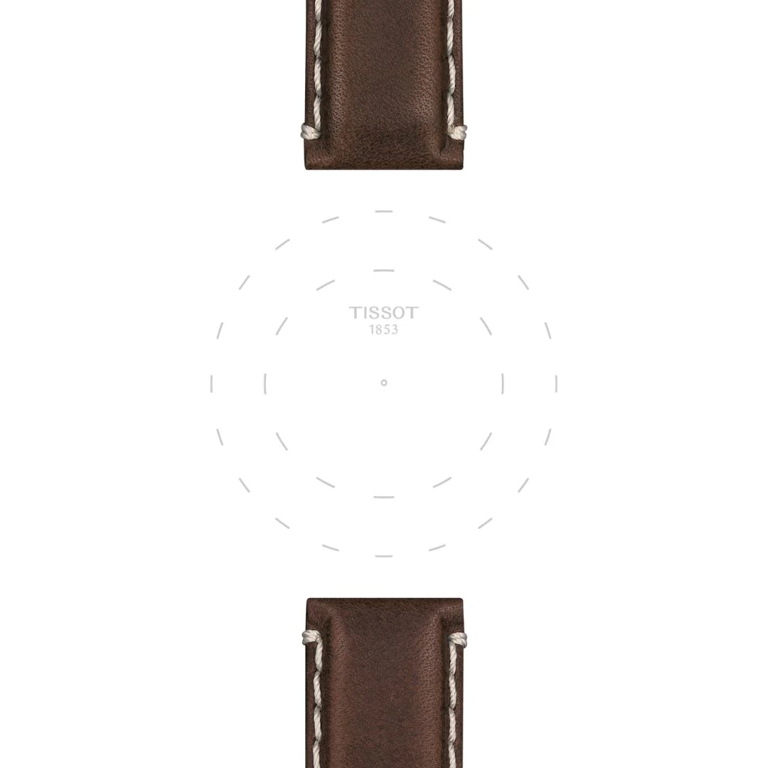 Tissot ranneke, 22 mm, ruskea nahka, T852044980 - Image 2