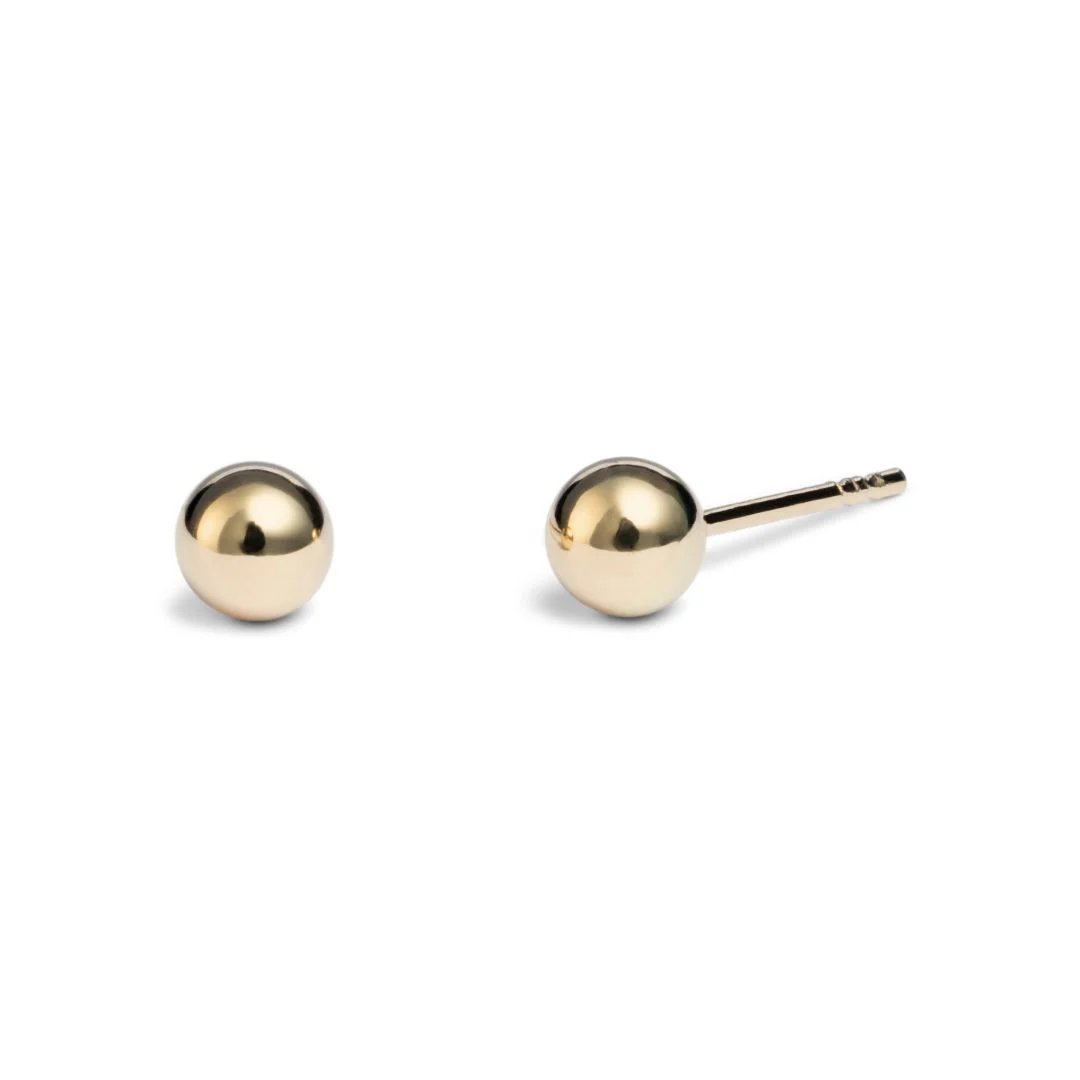 Vittoria kultaiset pallokorvakorut, 3,5mm pallo, keltakultaa